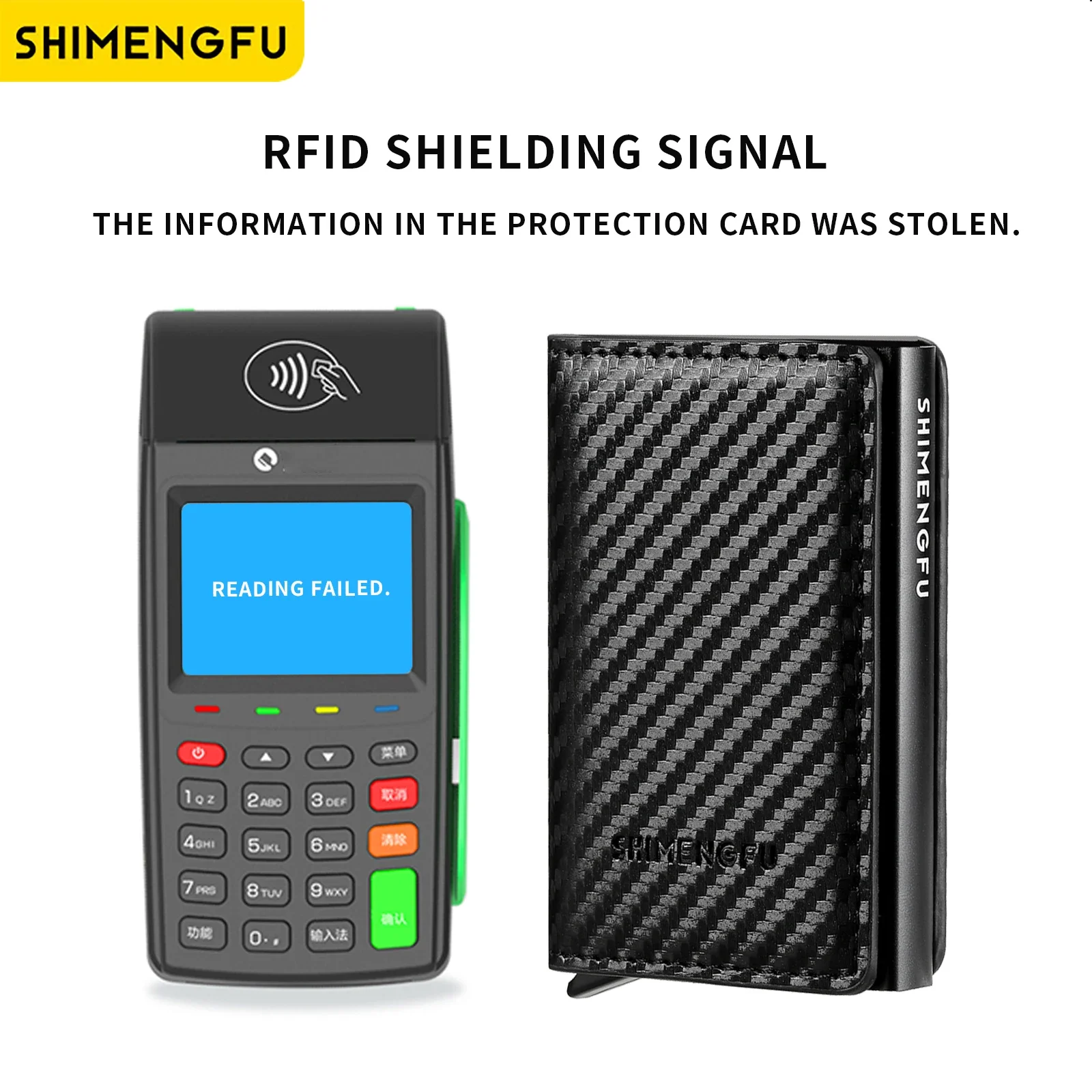 حامل بطاقات الائتمان للرجال، محفظة حجب RFID، صندوق ألومنيوم، مشبك نقود، مشبك نقود، محمي، مصمم، 12 محفظة