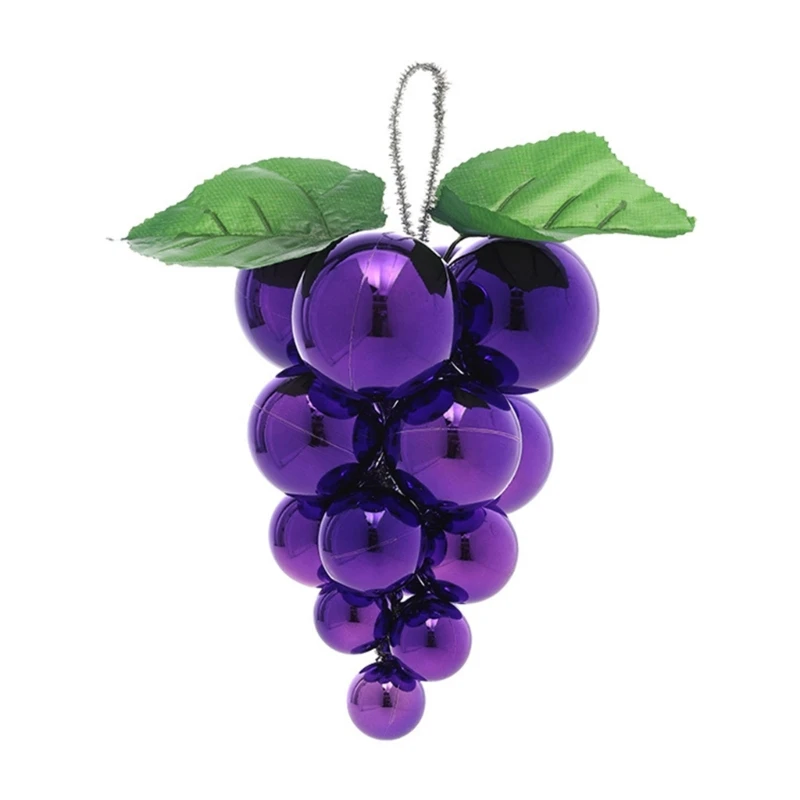 50JC Elegant Imitated Grape String Christmas Sphere Ornament for Festival Decorating