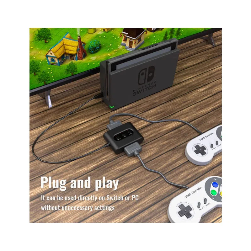 Mayflash Nintendo Super SNES controller to PC/Switch converter dual interface continuous release