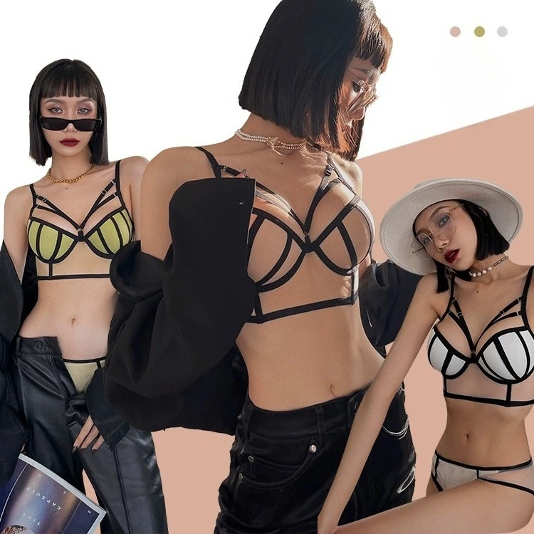 Hot Sexy  Brief Sets Women's Underwear Set Push-up Bra Panty Sets Comfort Brassiere Adjustable Straps Gathered Lingerie Set