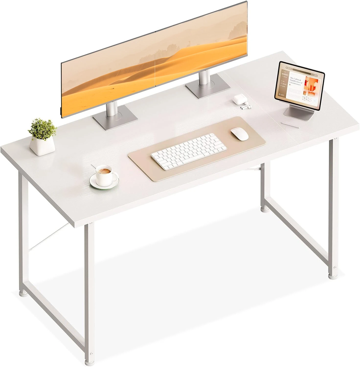 Coleshome Kleiner Schreibtisch, 120 x 48 cm, Computertisch, Schreibtisch und Arbeitsplatz, Arbeitstisch, Bürotisch für Arbeitszimmer, Büro, Schlafzimmer