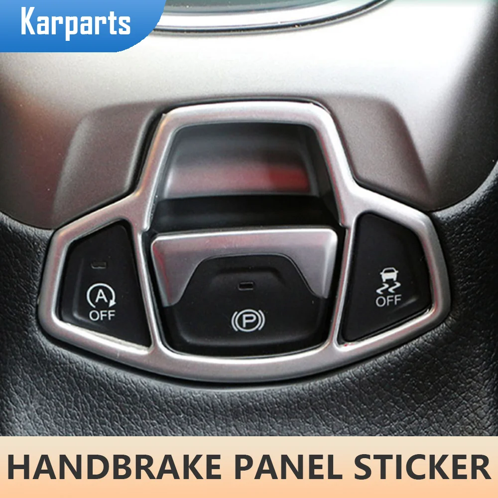 

ABS Car Handbrake Hand Brake Button Panel Sticker Decoration Cover Trim for Jeep Compass 2017 - 2020 Interior Accessories