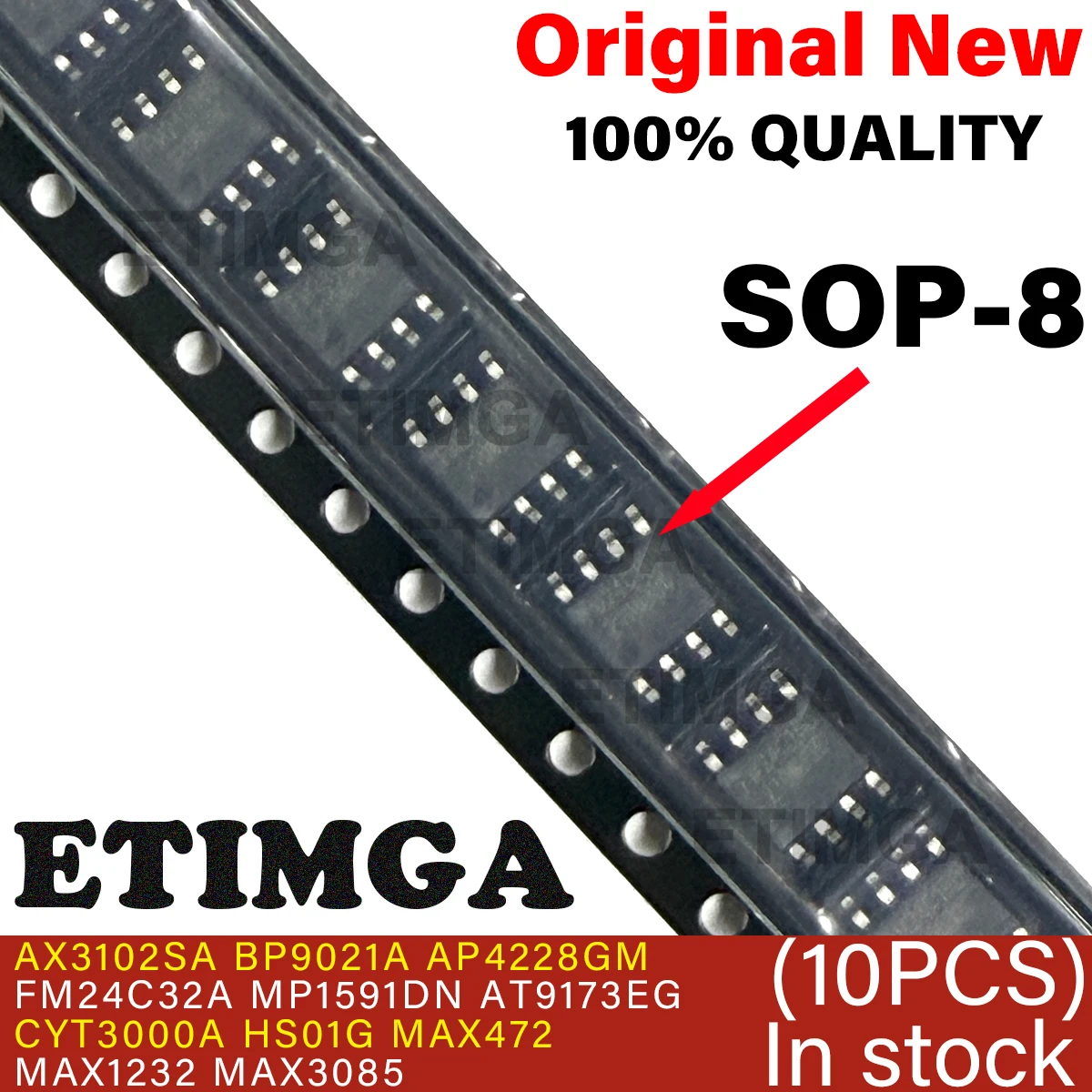 (10pcs)100% New AX3102SA BP9021A AP4228GM FM24C32A MP1591DN AT9173EG CYT3000A HS01G MAX472 MAX1232 MAX3085 CSA ESA ssop-8