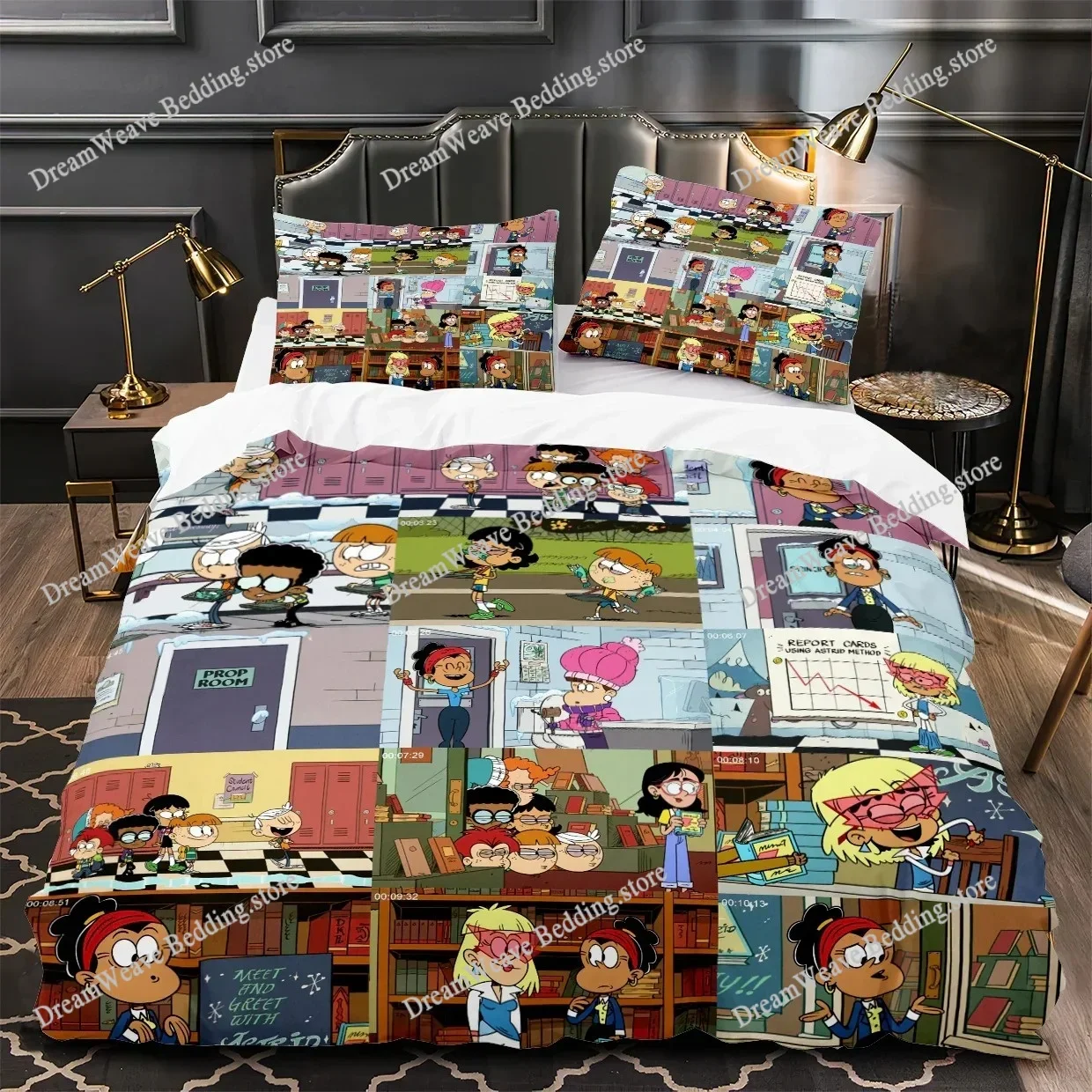 

3D Printed Anime Loud House Bedding Set Boys Girls Twin Queen Size Duvet Cover Pillowcase Bed Kids Adult Home Textileextile741