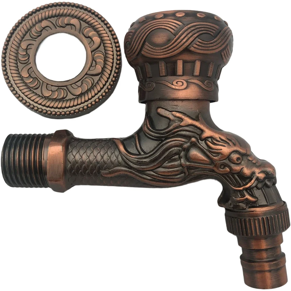 Zinc Alloy Antique Style Wall Mount Faucet for Cold Water Supply to For Mop Sink Laundry Area and Bathroom Setup