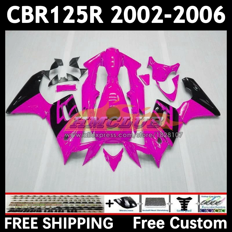 +Tank For HONDA CBR-125R CBR125RR CBR 125 125R 91No.42 CBR125R 02 03 04 05 06 125CC 2002 2003 2004 2005 2006 rose black Fairing