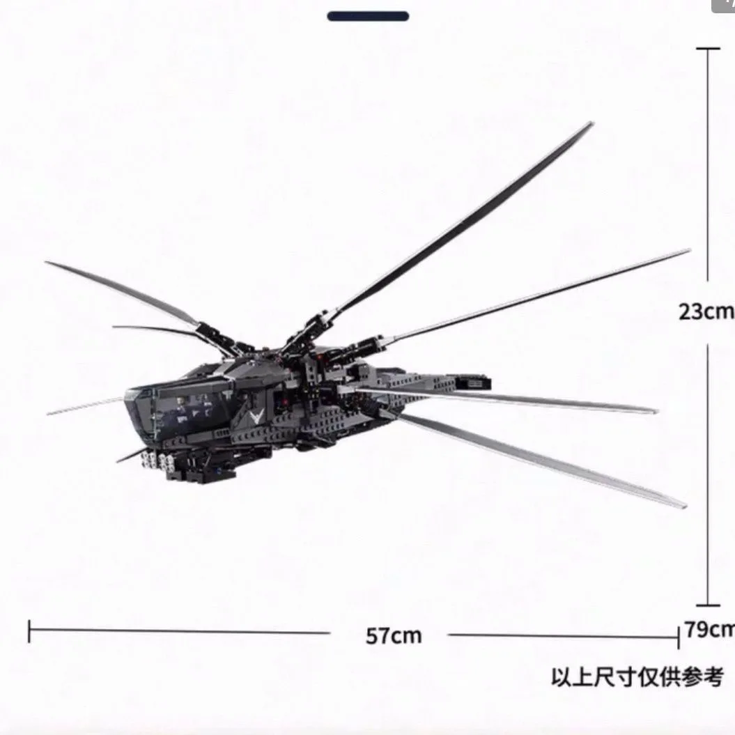 1369 قطعة من مكعبات بناء نموذج Dune Atreides Royal Ornithopter متوافقة مع 10327 ألعاب طائرات إبداعية لهدايا الأطفال