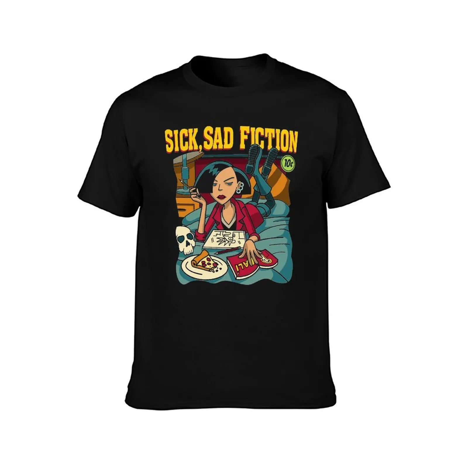 SICK, SAD FICTION - JANE LANE T-Shirt, Summer Casual Cotton Tee, Oversized Streetwear Tops, Vintage Graphic Print, 100% Cotton
