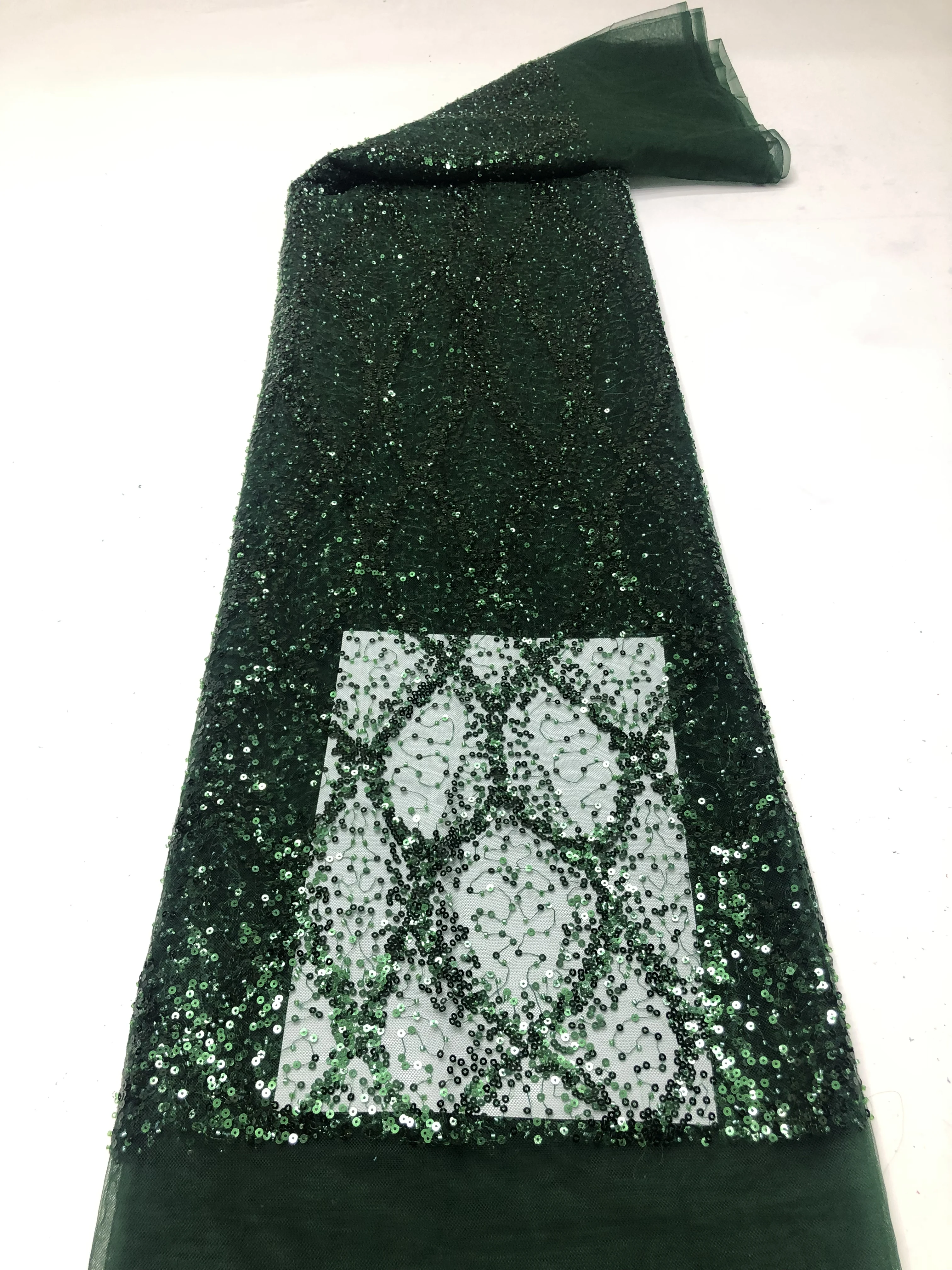 ผ้าลูกไม้ตาข่ายปักเลื่อมแอฟริกัน 5 หลา ผ้าลูกไม้ทูลล์ตาข่ายฝรั่งเศสไนจีเรียคุณภาพสูง 2025 สำหรับตัดเย็บชุดเดรสงานแต่งงานหรูหรา