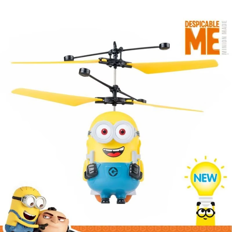 Minion Children's Flying Toy for Men and Women, Mini Four Axis Charging Induction Remote Control Unmanned Helicopter