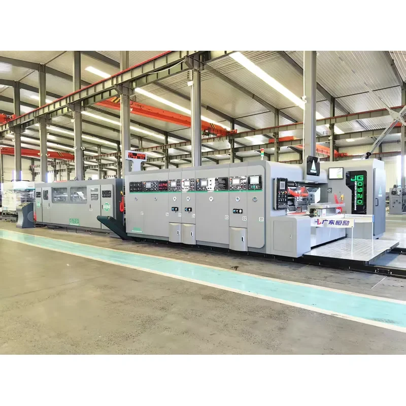Fully Automatic Corrugated Board Slotting Die Cutting Folder Gluer Making Line 2 3 4 Colors Carton Box Flexo Printing Machine