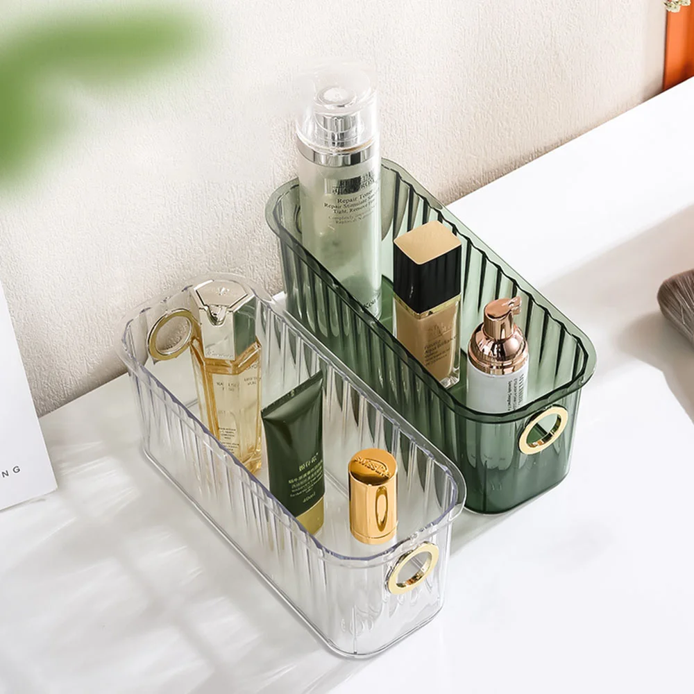 

Desktop Cosmetics Storage Basket Living Room Plastic Makeup Brush Eyebrow Pencil Organizer Box Light Luxury Sundry Finishing Box