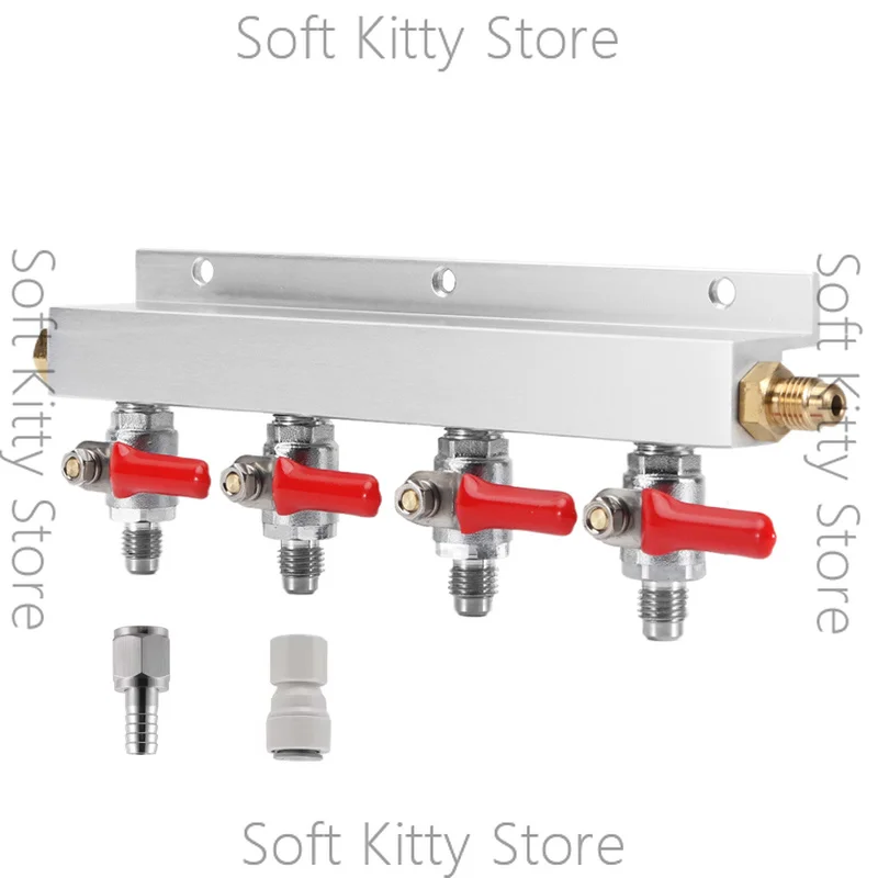 8Mm carbon dioxide gas diverter pneumatic gas source valve multi-pipeline gas exhaust distributor