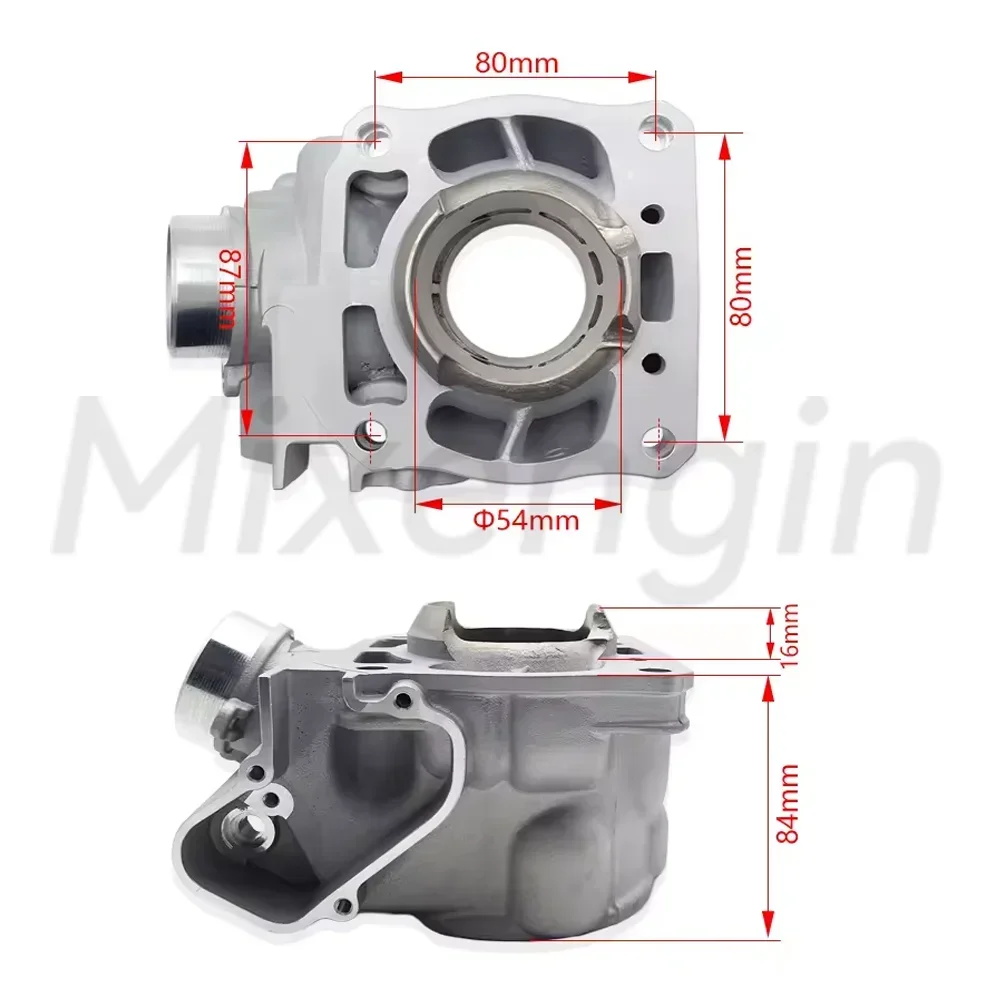 أجزاء محرك الدراجة النارية اسطوانة المكبس طوقا إعادة بناء عدة لياماها YZ125 YZ125X YZ125G 05-22 STD 54 مللي متر 149cc 1C3-11311-21-00