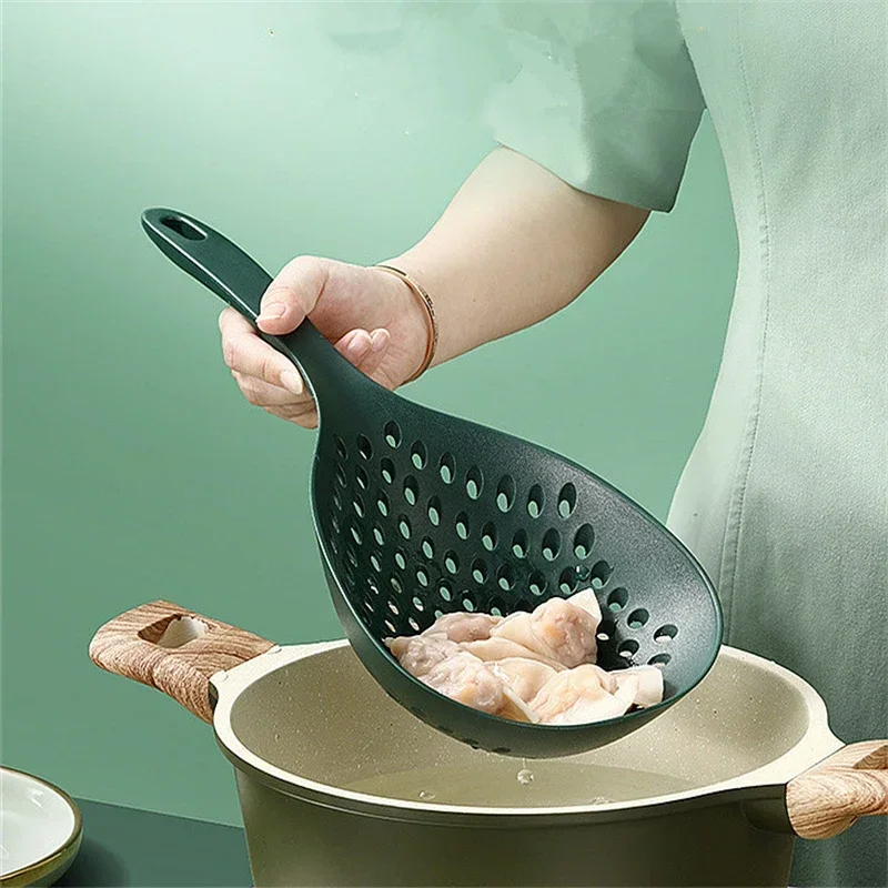 Large Colander Nylon Noodle Spoon with Long Handle High Temperature Non-stick Pan Colanders Strainers kitchen Utensils