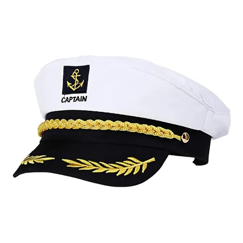 2024 Navy Marine Hat Sailor Captain Costume boys Yacht Captain Hat Skipper Hat Funny Party Hats Costume Accessories