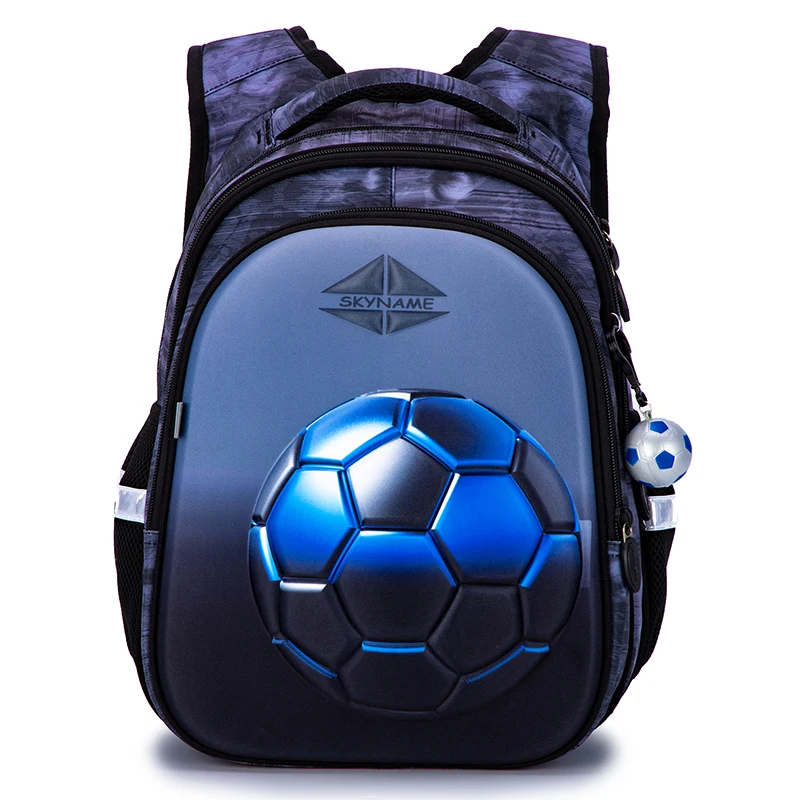 Novo dos desenhos animados 3d futebol crianças mochila ortopédica mochilas escolares primárias para crianças grau reflexivo 1-3-4 grande saco de