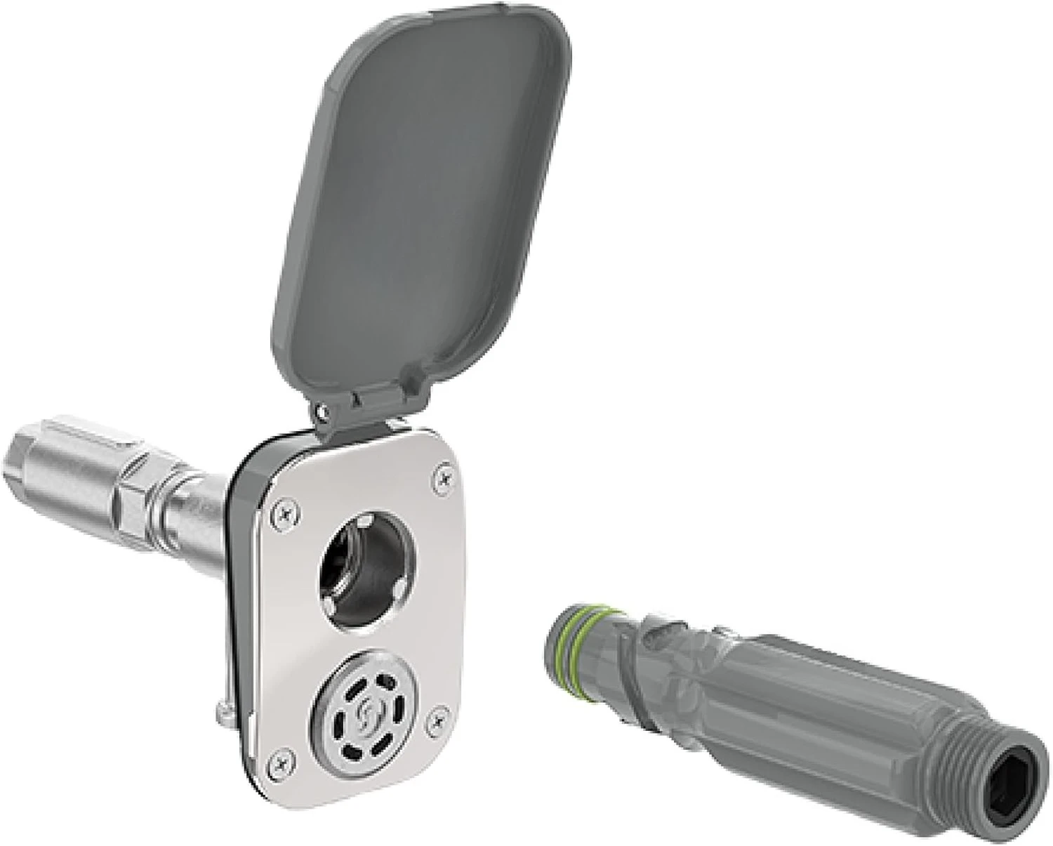

Flush wall faucet with quick connect and anti-siphon, frost-proof hose bib