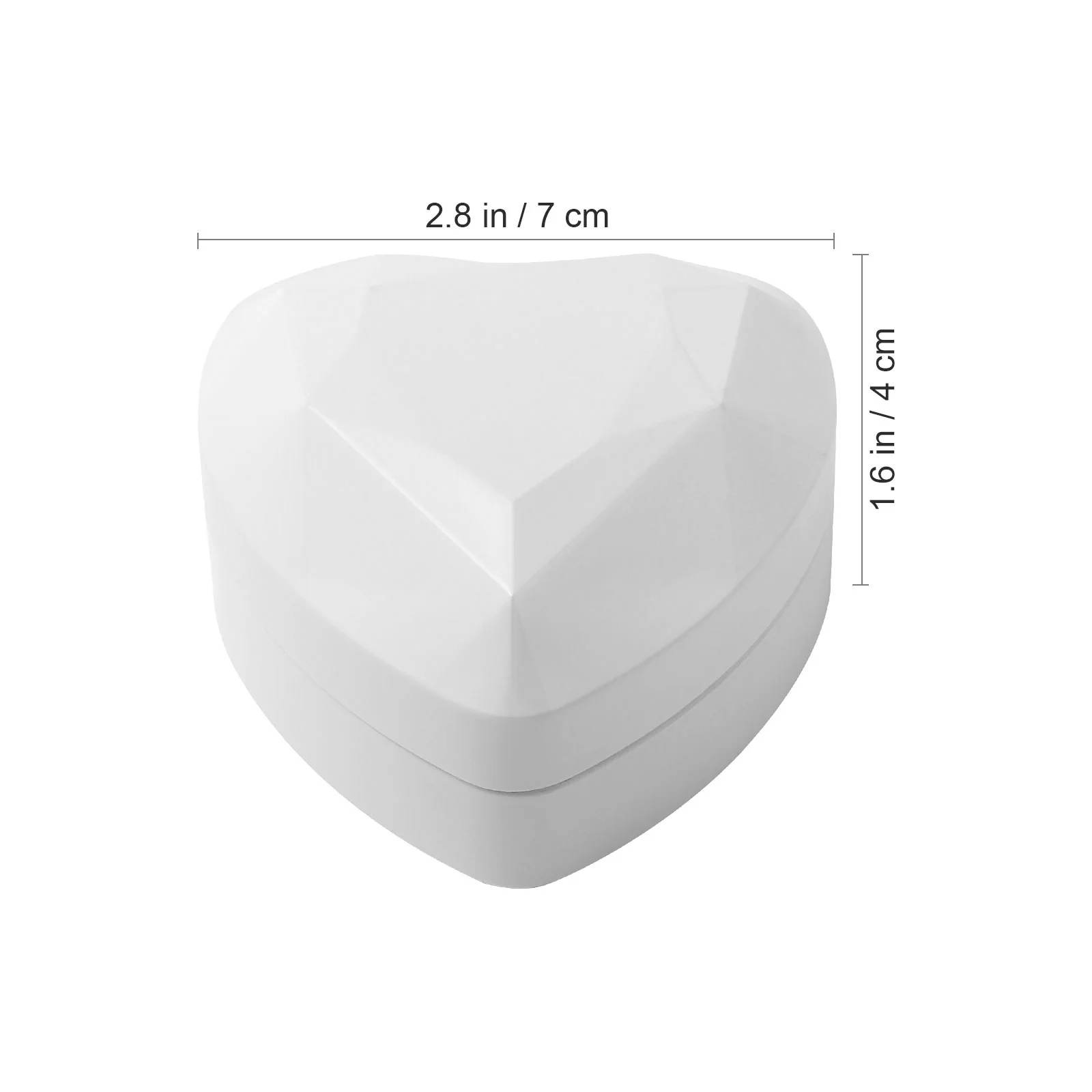 

Heart Shape Ring Box Led Lighted Jewelry Storage For Wedding Anniversary Valentine'S Day Interior