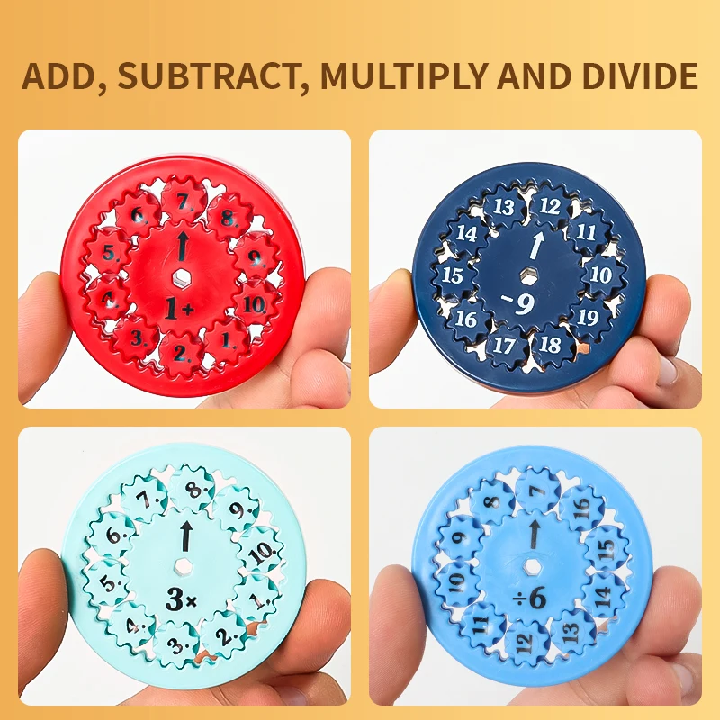 Math Fidget Spinners Educational Rotating Toys for Children to Learn Arithmetic Fingertip Gyroscope Education Tool Student Gifts