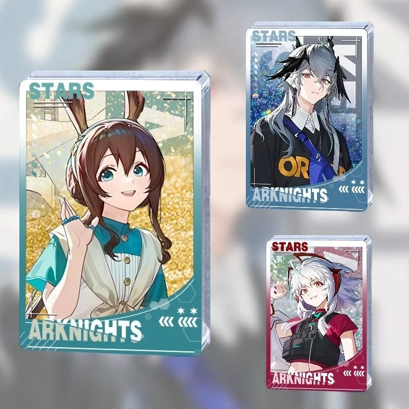 Game Anime Arknights Cos Amiya Logos Wisadel 2025 Unisex Cartoon Cute Sand Card Brick Acrylic Ornament Present