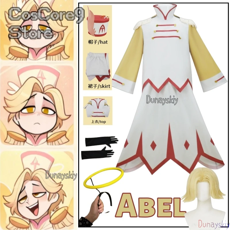 

S2 Angel Cosplay Adam The Second Son Abel Costume Roleplay Wig Hat Robe Dress Outfit Carnival Disguise Halo Adult Halloween Prop