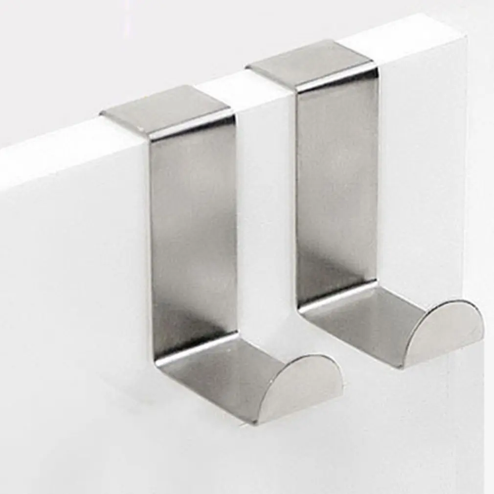 

Over The Door Hooks Hanging Towel Rack Stainless Steel Multiple Use Z Shaped Cabinet Door Hooks Storage Organizer