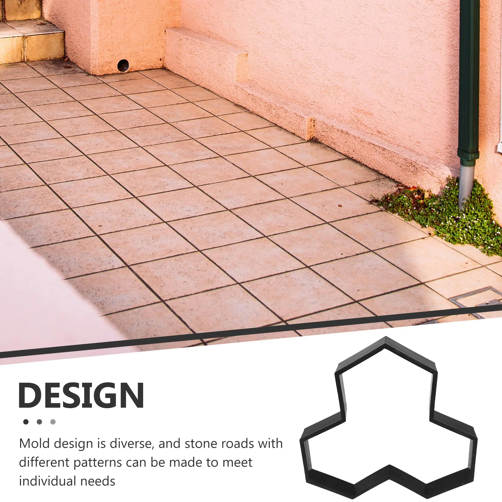 

Durable Plastic Garden Pathway Concrete Mold Reusable Paver Molding Tool For Yard Stepping Stone Making Molds Durable Lawn