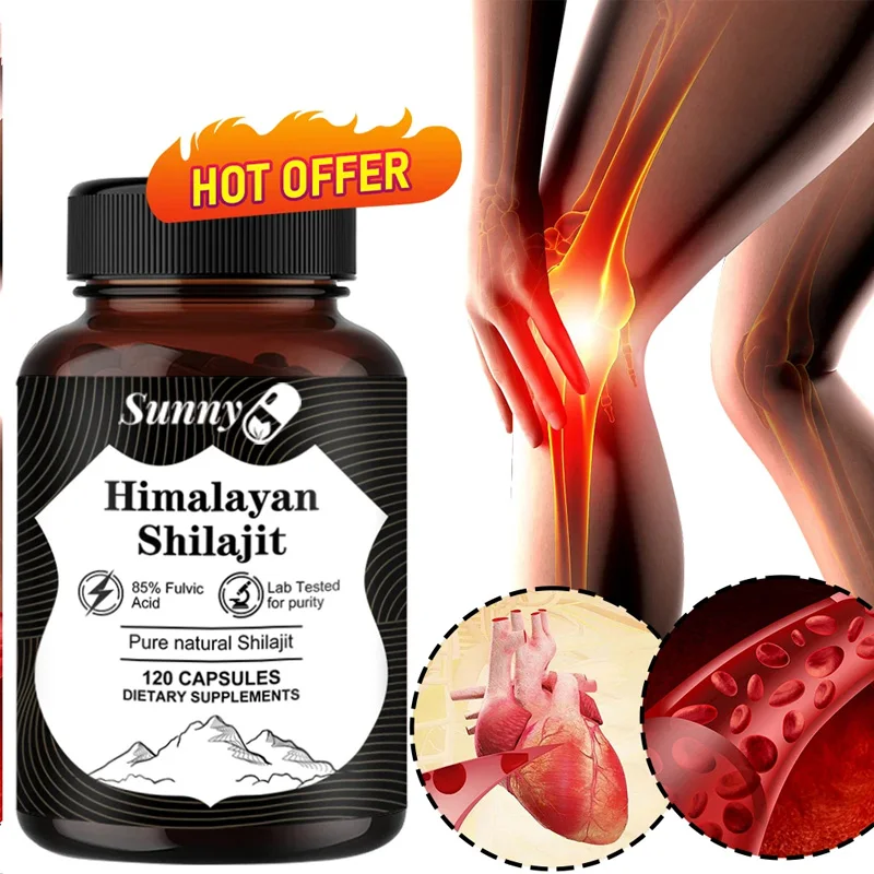 Shilajit Capsules - Contains Minerals and Humic Acid Energy Supplements To Enhance Muscle Growth and Exercise Endurance