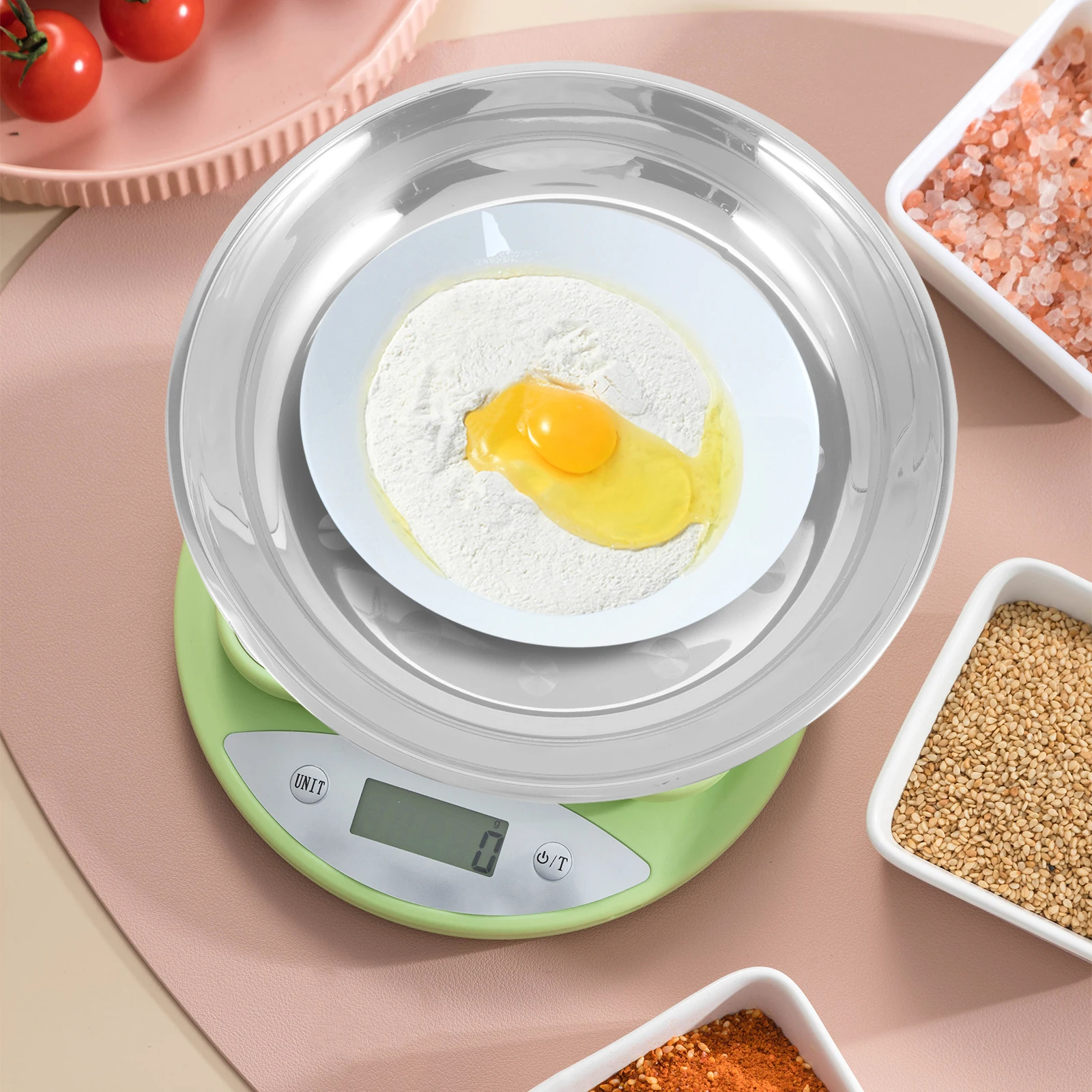 1 Stainless Steel Weighting Pan Electronic Scale Tray Measuring Powder Dish Kitchen Jewelry Store Cake Shop Weighing Tool