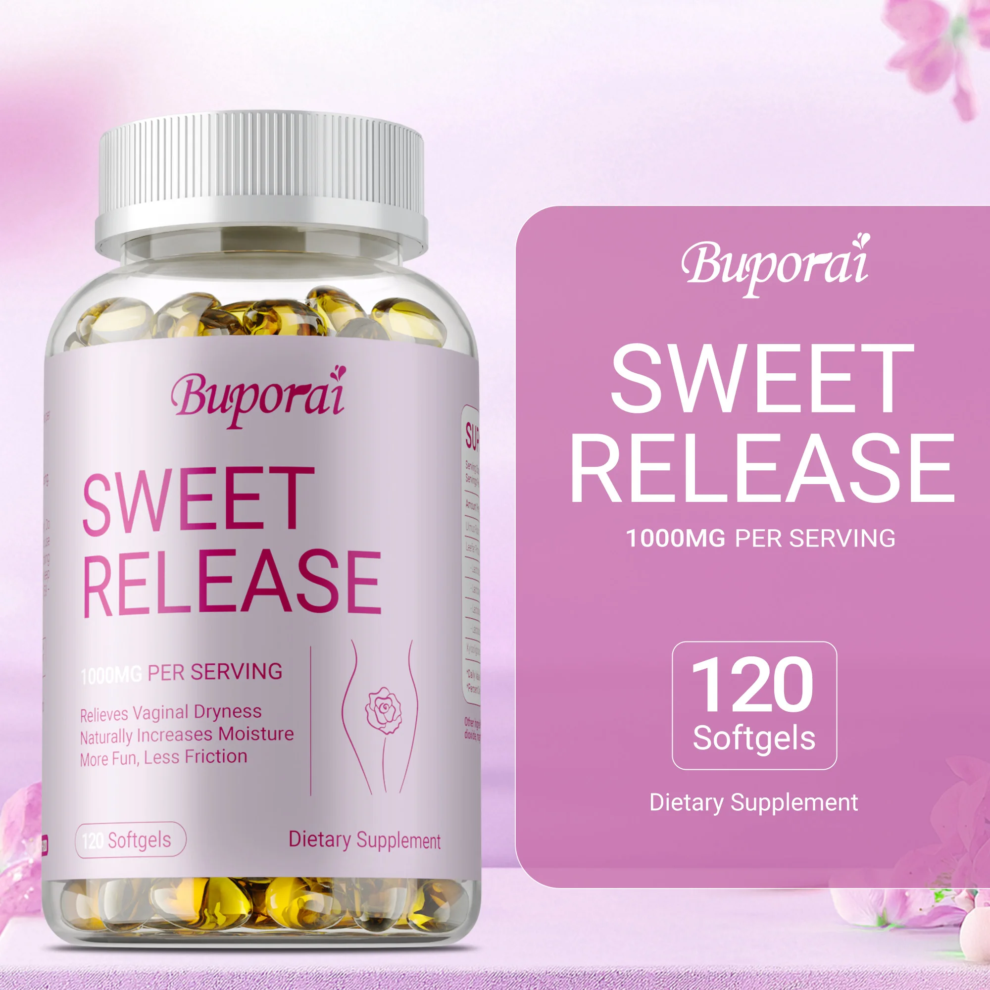 Women's Health Supplements - Relieves Vaginal Dryness, Naturally Increases Moisture, More Fun, Less Friction