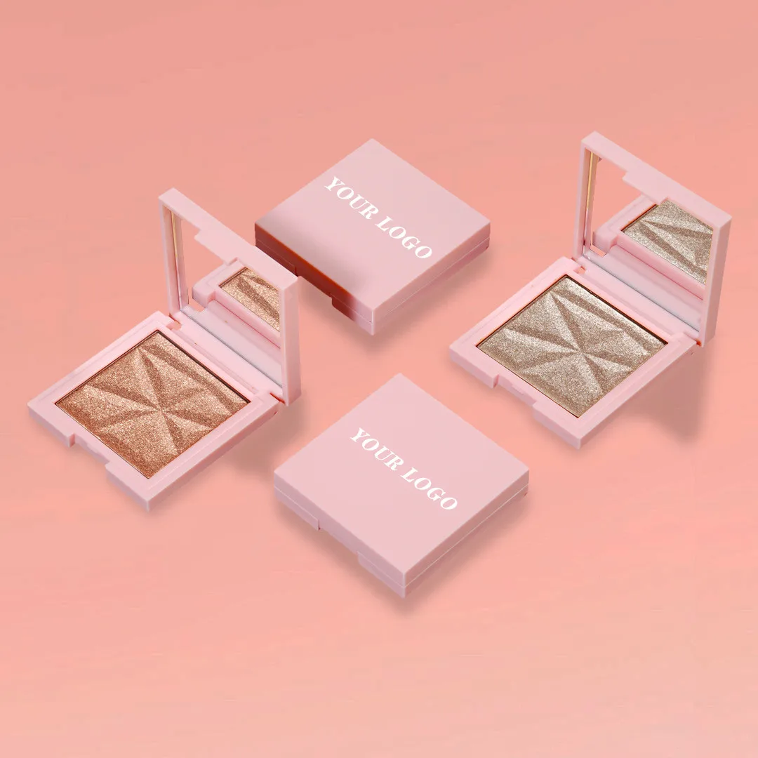 Highlighter No Logo Private Label Make Up Highlighter For the Face Pressed Powder Customization Shimmer Vegan Palette