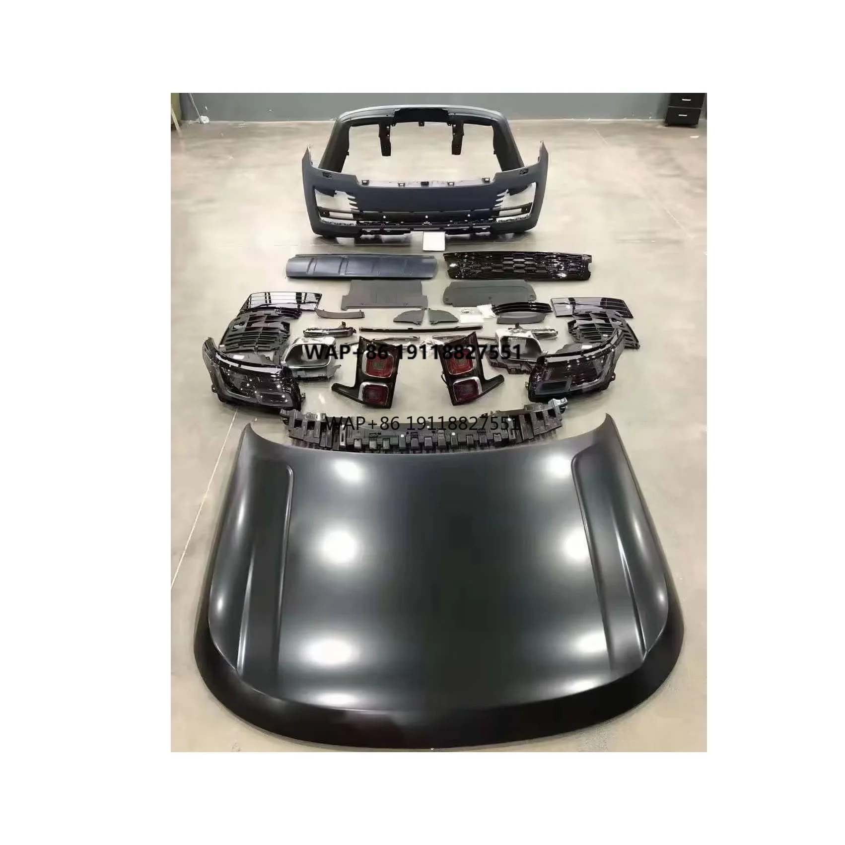 

Suitable fo Range Rover Vogue 13 up 18 Front Bumper PP Black Body Kit Auto Accessories Car Parts