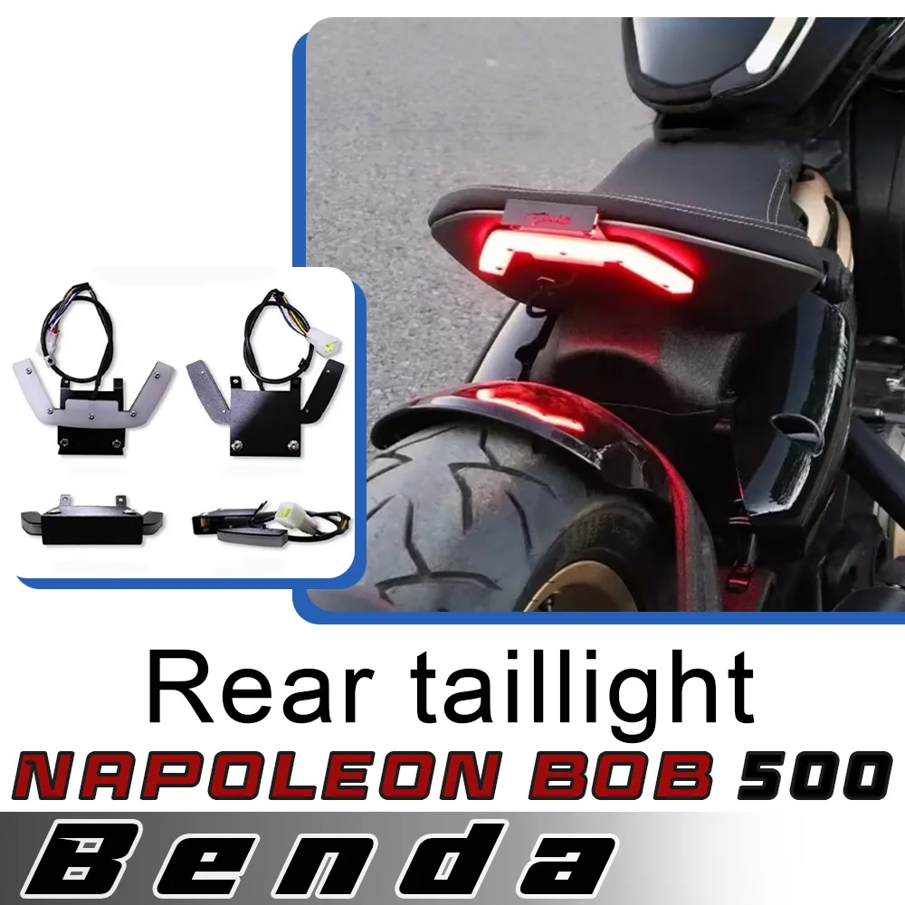 

For BENDA Napoleonbob 500 seat rear tail light turn signal assembly license plate frame side license plate frame