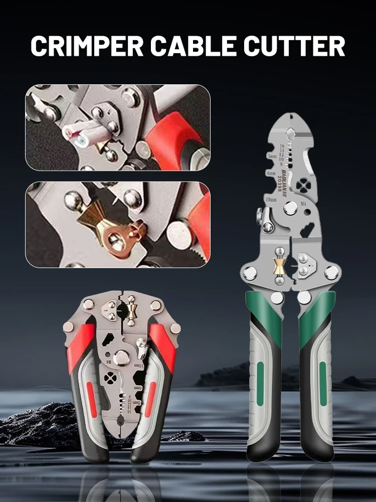 Multifunctional Foldable Wire Stripper Electrical Pliers  Cable Cutter Pliers Crimper For Wire Stripping Shearing Cutting Tools