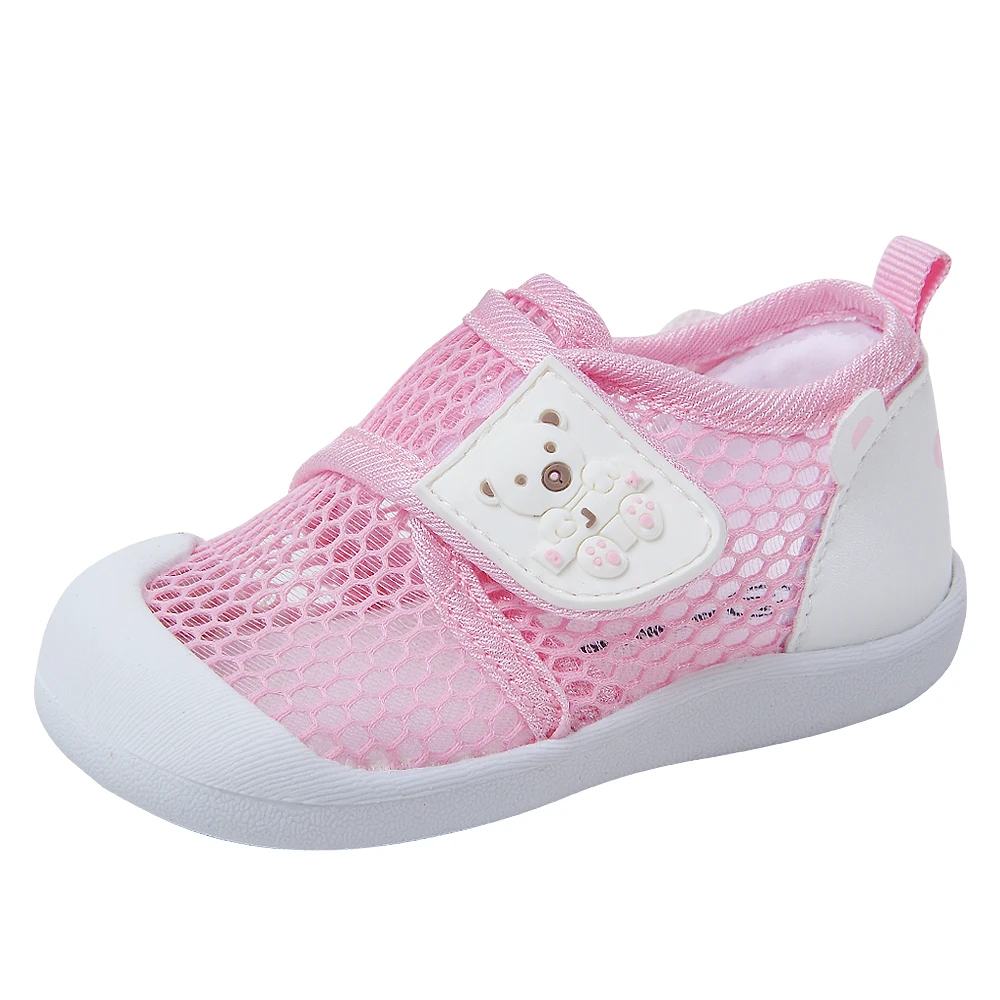 Baby Jungen Mädchen ausgehöhlt Mesh Bären loch Schuhe rutsch feste atmungsaktive weiche Unterseite Baby Kleinkind Schuhe