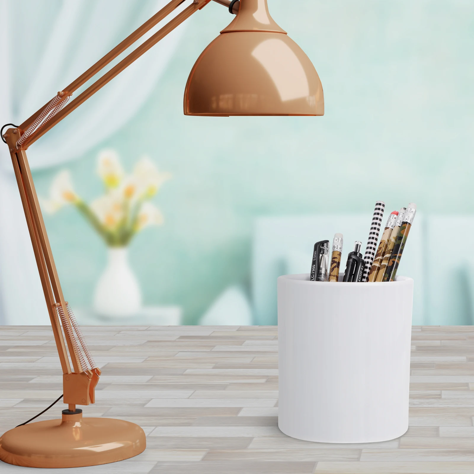 

1PC New Material Pen Holder Pencil Makeup Brush ganizer Office Storage Container Portable Lightweight Sturdy Desk Accessories