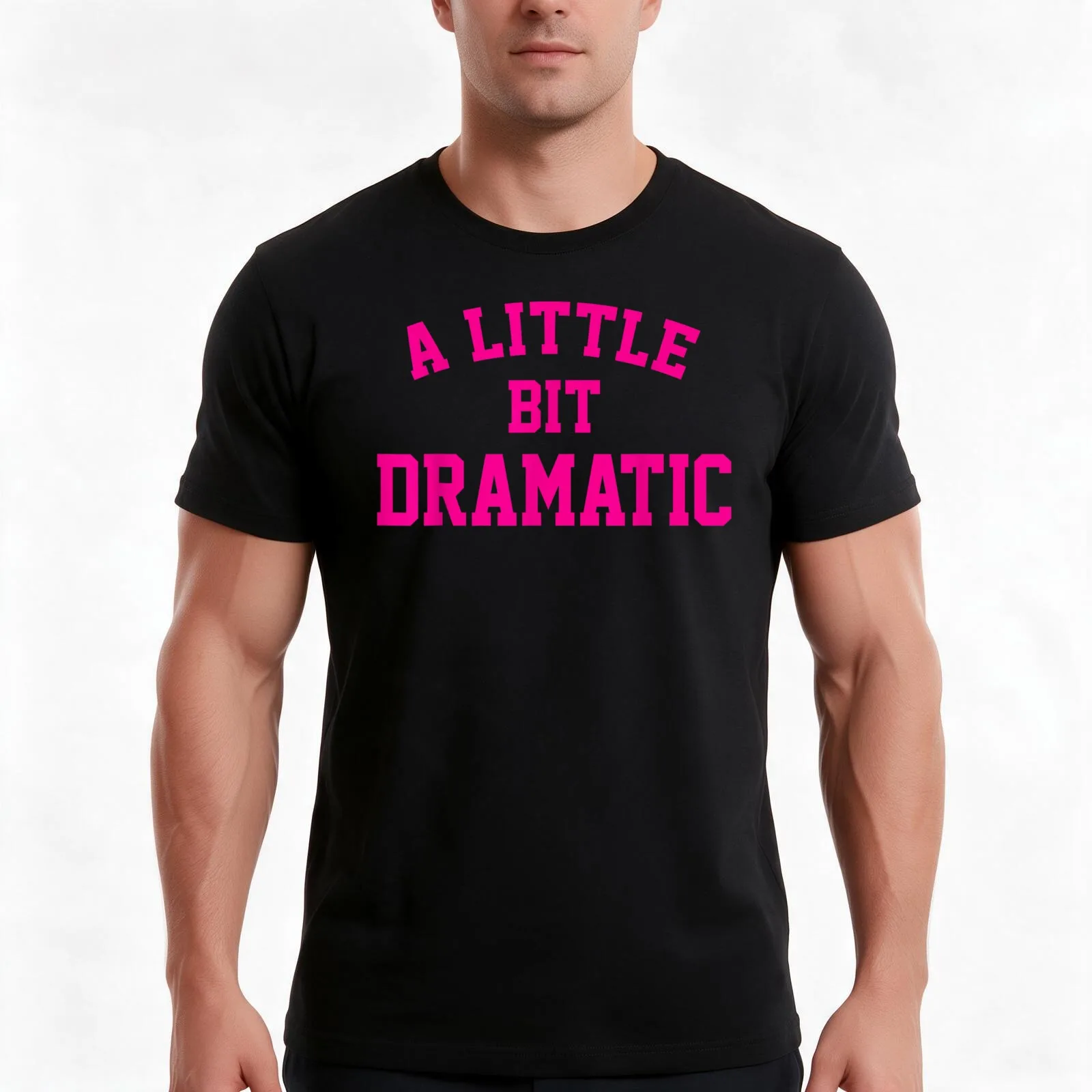 A little bit Dramatic Funny Sayings Meme Little Bit Dramatic T-Shirt, Summer Casual Cotton Tee, Oversized Streetwear Tops