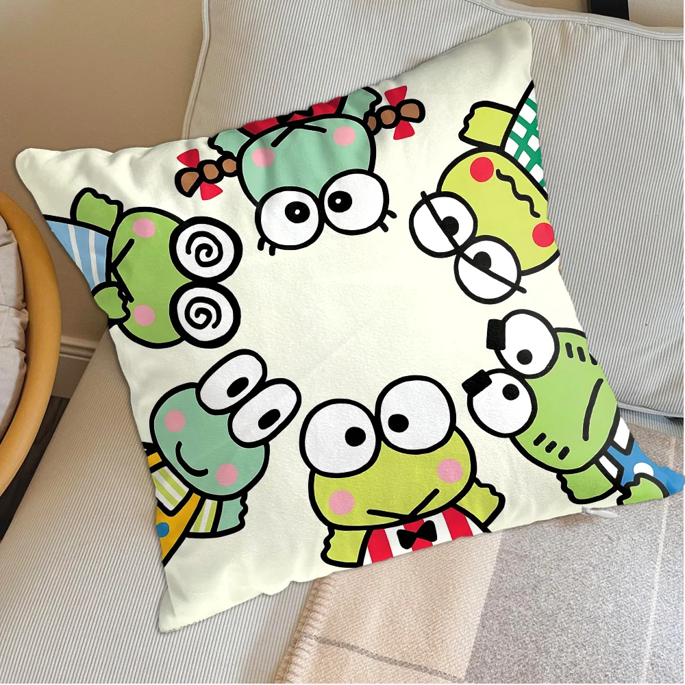 Kissenbezüge, dekorative Sofakissen, Kawaii K-Kerropi, Wohnzimmerdekoration, hochwertiger Luxus-Kissenbezug, 45 x 45 cm, nordisch