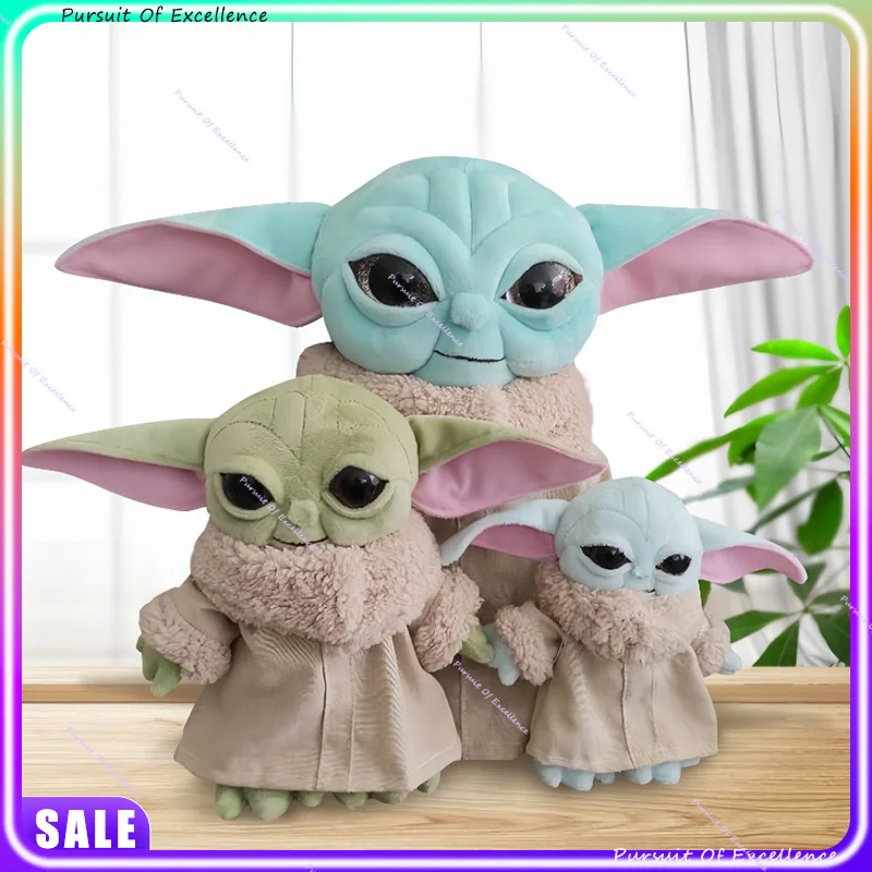 In Stock 15CM Mandalorian Baby Plush Keychain Cartoon Anime Backpack Decoration Trendy Stuffed Doll Holiday Gifts