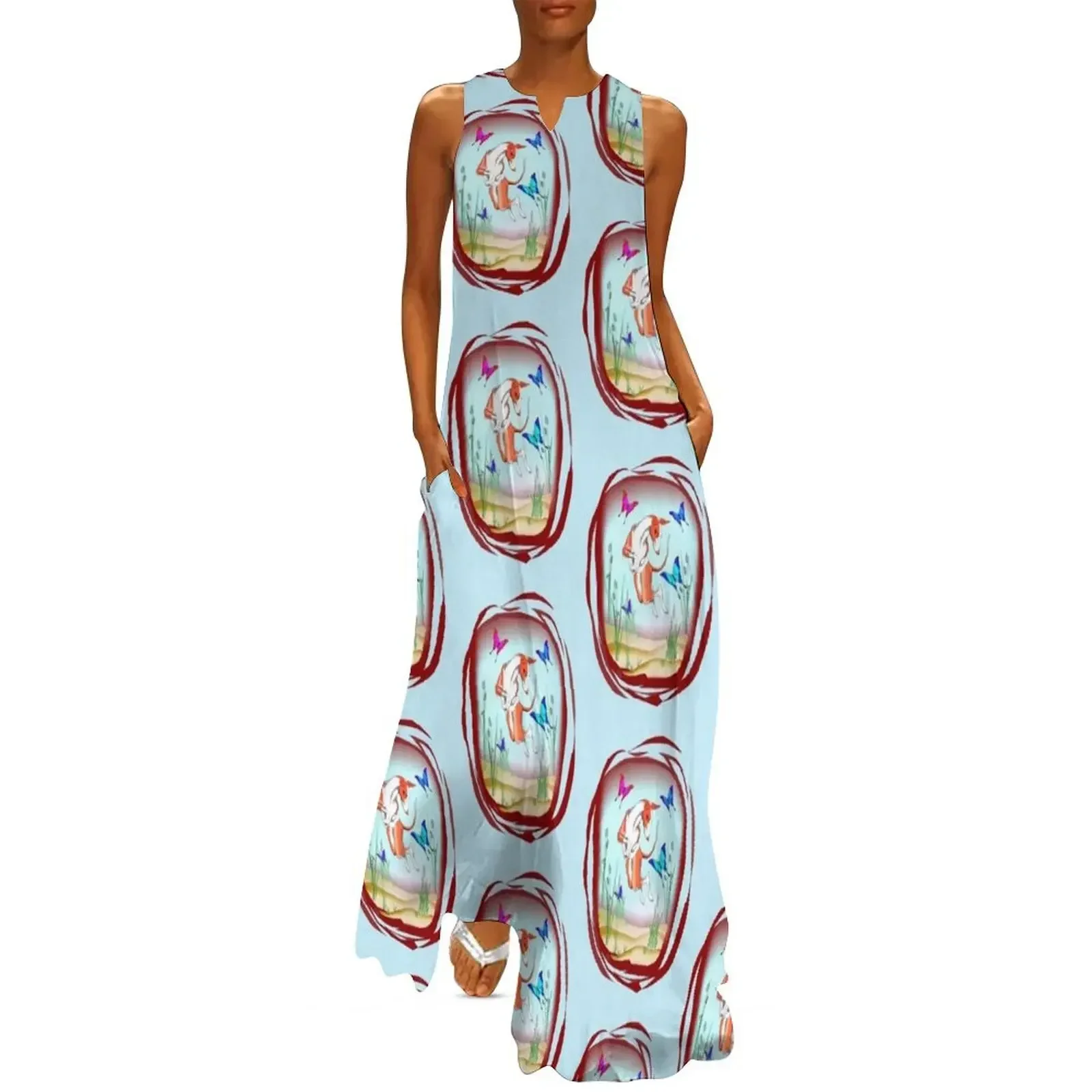 

IBIZAN HOUND FANTASY. Long Dress prom dress women's summer jumpsuit summer dress long women summer