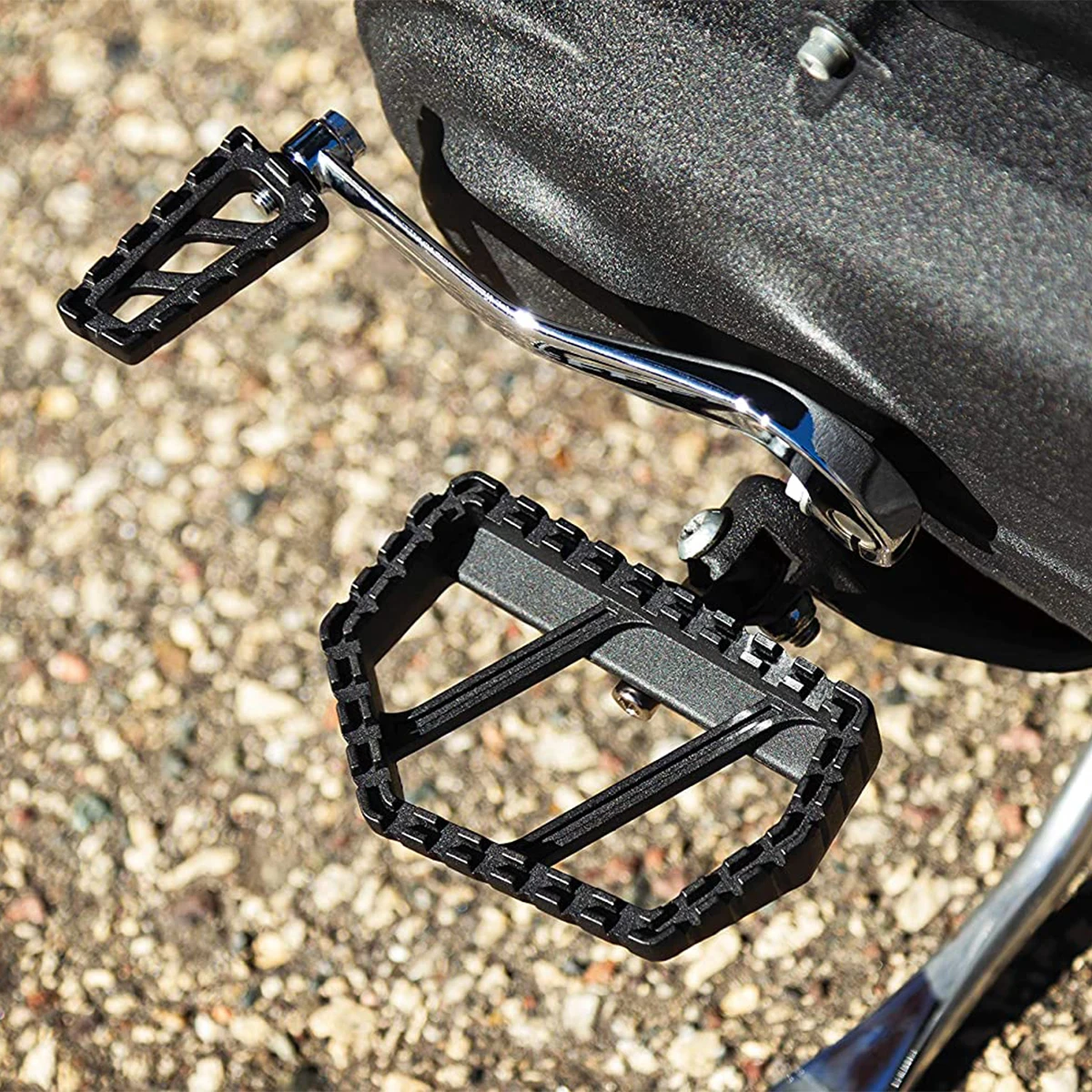 ألواح أرضية صغيرة صناعية متينة على شكل MX من STLF لألواح القدم لـ Softail Sport Glide Fat Bob 114 2018-up (بدون مطاط)