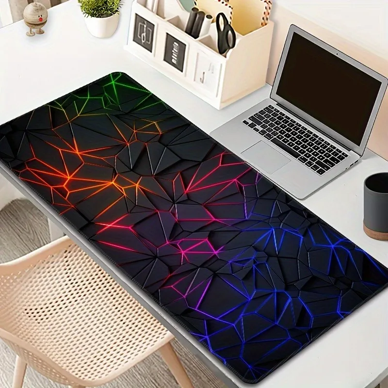 Super-large e-sports mouse pad, 35.43x15.74 inches, 2mm anti-slip rubber base, suitable for office, home, gaming and other scena