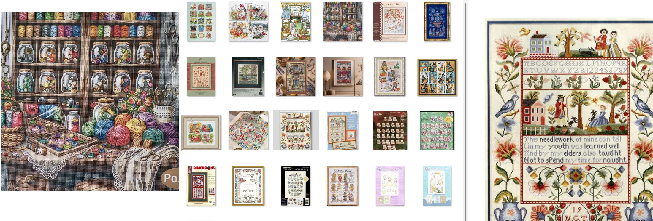 

Cross Stitch Kit DIY Set Decoration Cross Stitch Set New Crafts Handmade Embroidery - Shop covered in fresh flowers