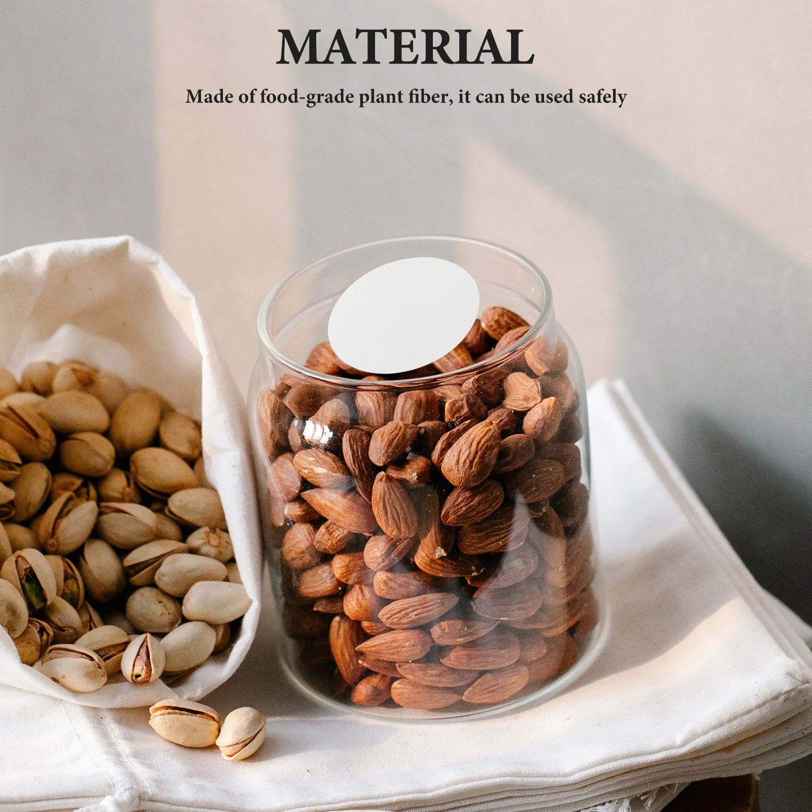 

100Pcs Plant Fibre Moisture Absorbers High Capacity Drying Sheet for Food Storage Chips Desiccant for Jar Rice