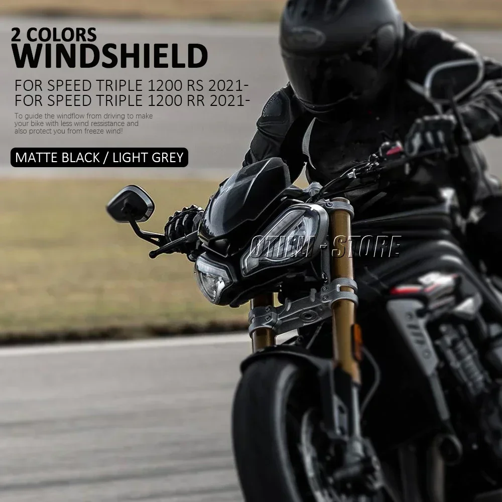 New For Speed Triple 1200RS 1200 RR RS Windscreen Windshield For SPEED TRIPLE 1200 RR Wind Shield Screen Protector Parts 2021-