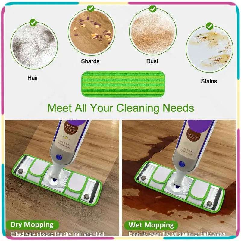 

B13C 4 шт. многоразовые подушечки для швабры Swiffer, сменные подушечки для швабры, 12 дюймов, сменные подушечки для швабры для чистки дерева и многоповерхностного пола