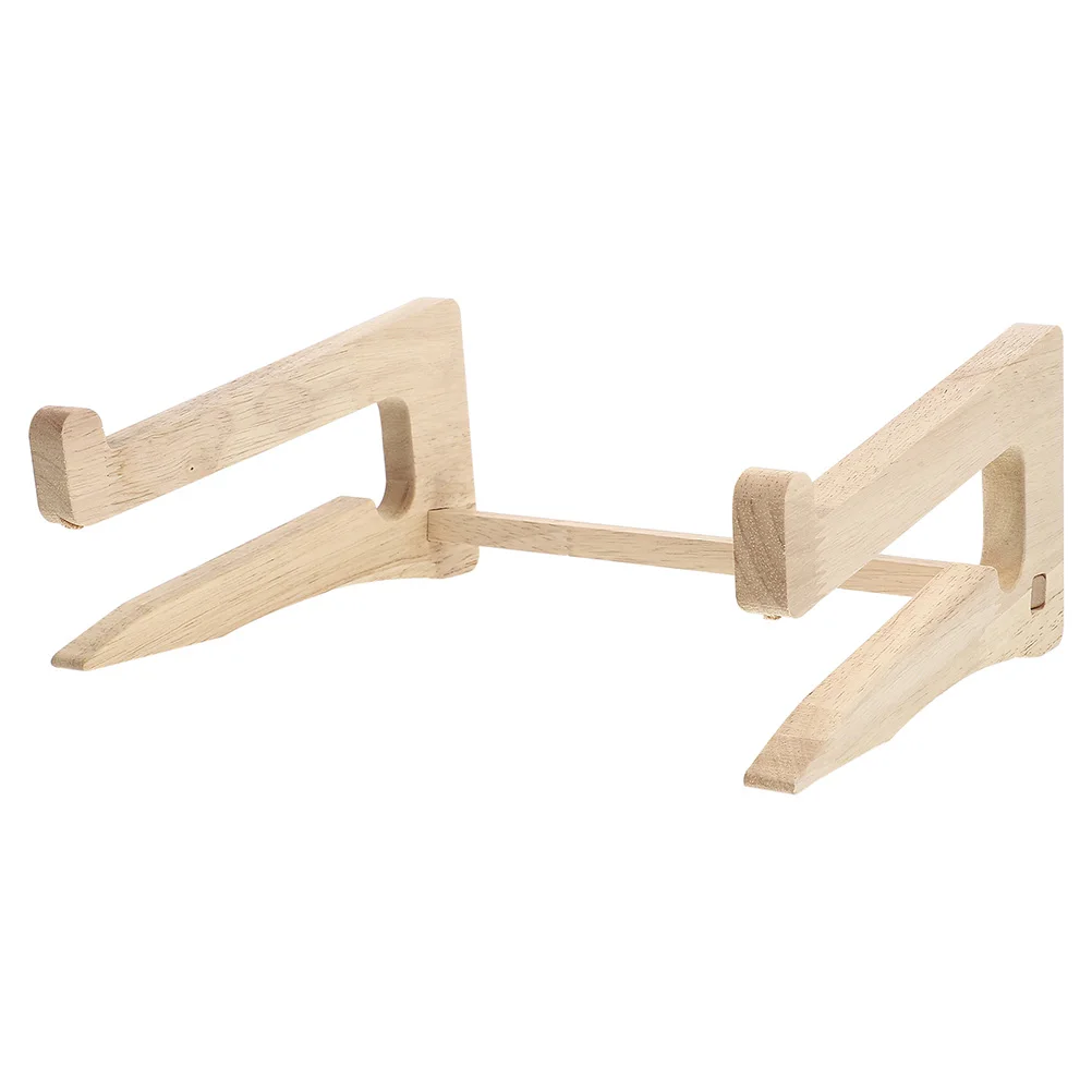 

Laptop Stand Computer Heightened Shelf Riser Portable Holder Stands Rack Khaki Office Desk Wooden Eco Friendly Simple Assembly