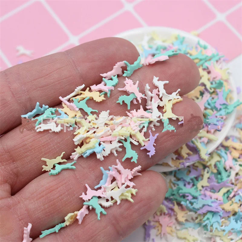 10/50g Colorful Unicorn Clay Slices Soft Pottery Mixed Polymer Sprinkles for DIY Crafts Filling Decoration Accessories