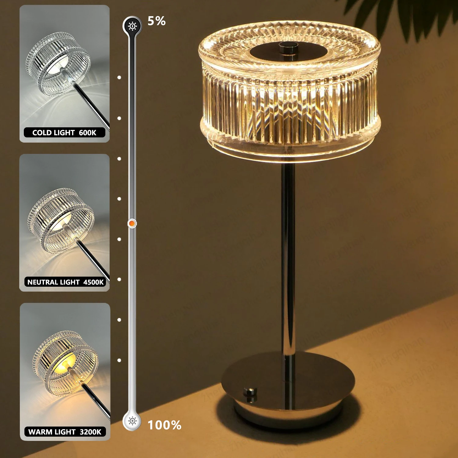 Lampu Meja Isi Ulang LED Sensor Sentuh Lampu Malam Desktop Lampu Baca Nirkabel Untuk Restoran Hotel Bar Dekorasi Kamar Tidur